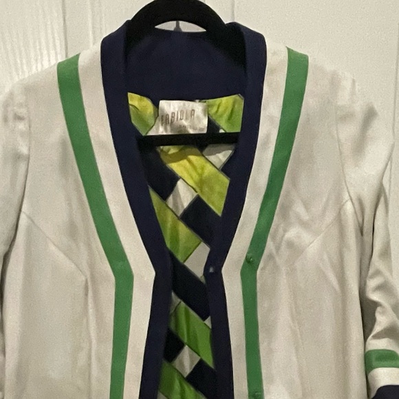 Vintage Fabiola French Riviera coat Linen and silk - Picture 1 of 7